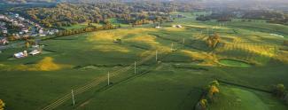 An Aerial View of An Open Field